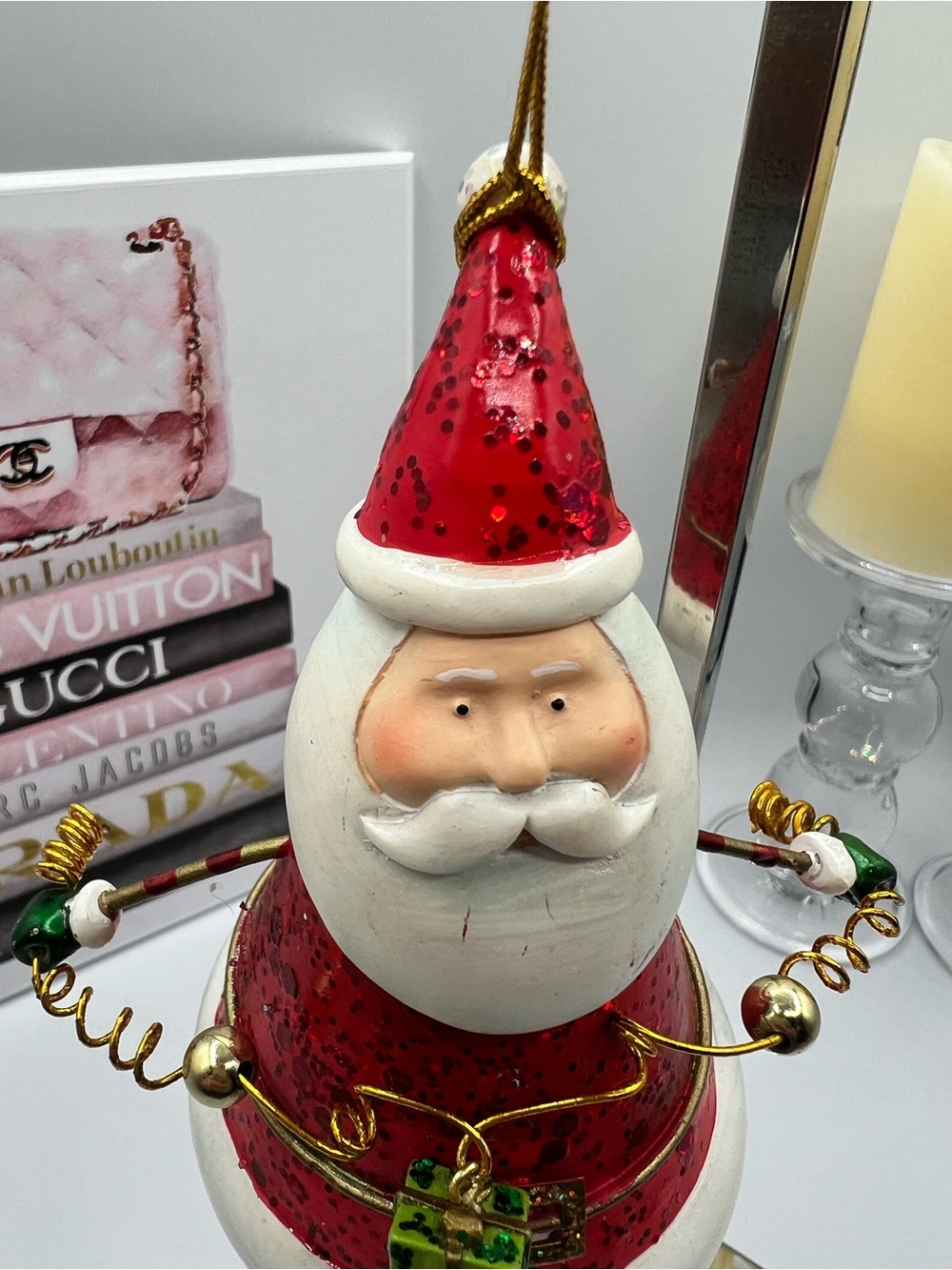 Department 59 Vintage Red Santa Hanging Ornament - Picture 9 of 11